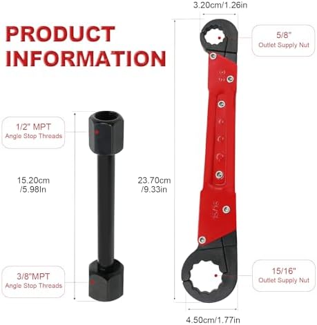 Plumbing Tools, Angle Stop-On Wrench kit, High-Precision Angle-on Wrench - Image 2