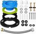 Toilet Flange Repair Kit with 16in Hose and Wax-Free Seal by Home