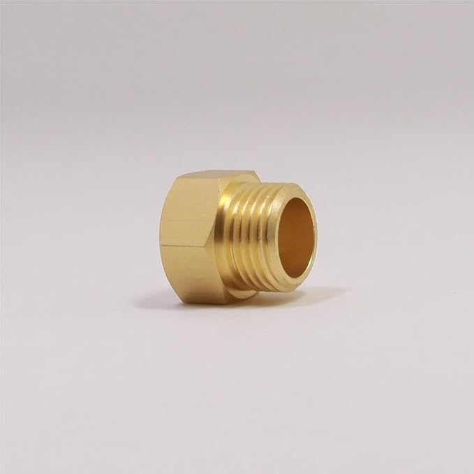 G 1/2 BSP Male to US 1/2 NPT Female Thread Converter Adapter, Solid Brass Pipe - Image 5