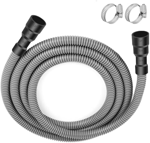10 Ft Dishwasher Drain Hose Extension Corrugated and Flexible Dishwasher Hose by GlowGeek