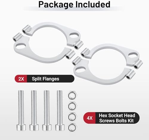 EVIL ENERGY 2.75 Inch Split Flange Repair Kit, Exhaust Flat Oval Flange - Image 7