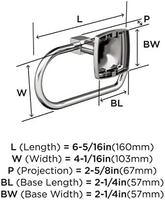 Amerock Stature 6-5/16" Chrome Single Post Toilet Paper Holder - Image 6
