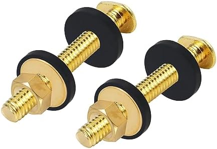 Toilet Bolts and Caps Set, Universal Solid Brass Toilet Bolts - Image 3