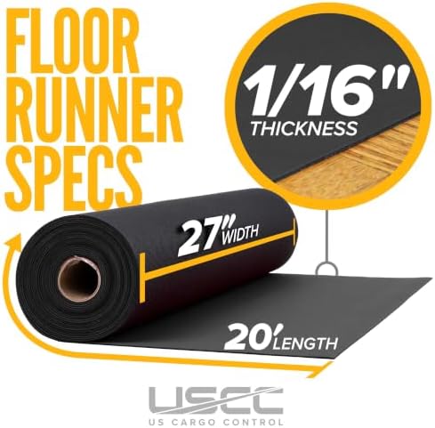 US Cargo Control 27 Inch x 20 Feet Neoprene Floor Runner, Large Reusable Floor - Image 3
