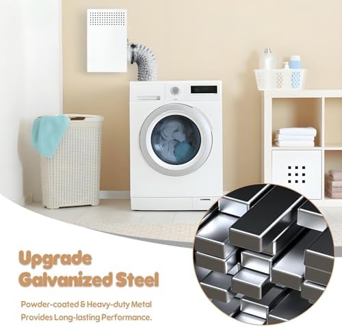 Metal Indoor Dryer Vent Kit, L-shape Design, Fits all 4" Dryer Ducts - Image 5