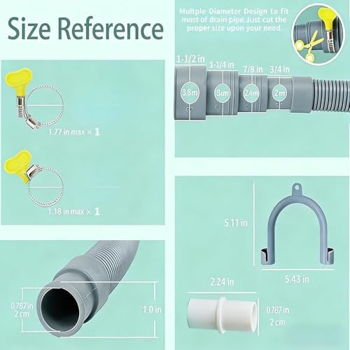 Marekineko-Universal Washing Machine Drain Hose Extension & Portable Washer - Image 3