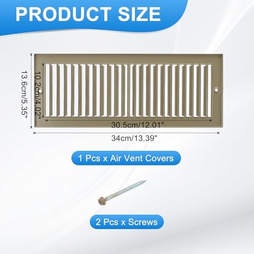 PATIKIL 4" x 12" Duct Opening Vent Cover, Toe Kick Vent Cover HVAC Toe Space - Image 2