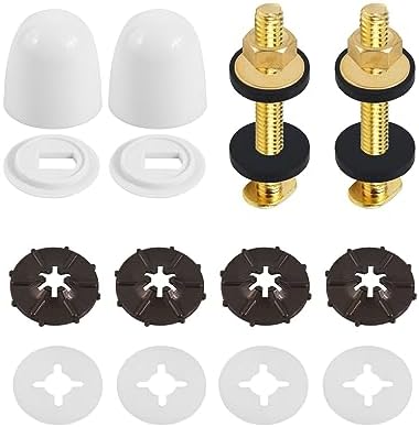 Toilet Bolts and Caps Set, Universal Solid Brass Toilet Bolts - Image 6