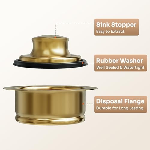 Kitchen Sink Garbage Disposal Flange and Sink Stopper, fit 3-1/2 inch - Image 4
