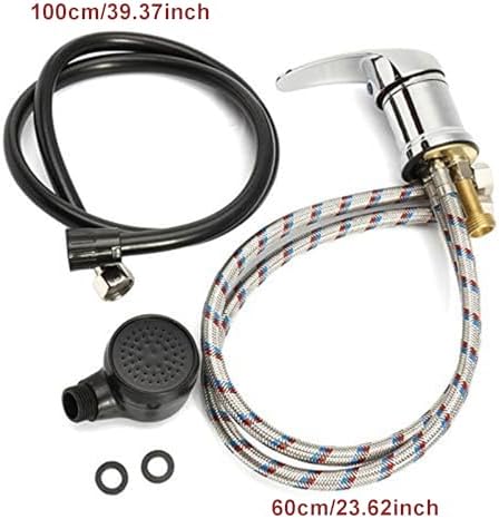 Basin Faucet Shower Head Wash Hair Tap Mixing Valve, Brass Salon Shampoo Bowl - Image 4