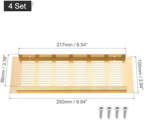 uxcell Air Vents Cover, Rectangle Louvered Ventilation Grille - Image 2