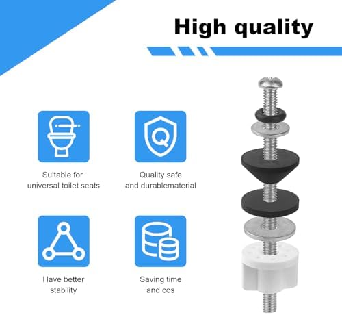 Universal 2 Pcs Toilet Seat Hinge Bolts Kit, Waterproof Stainless - Image 5