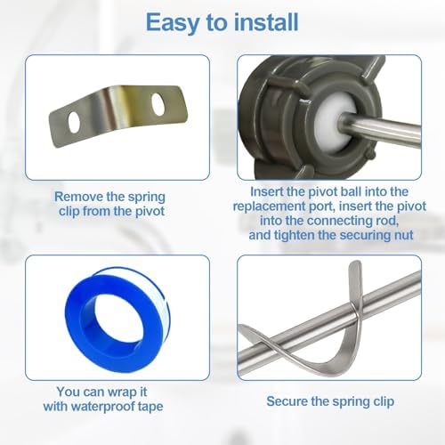 Lavatory Pop Up Center Piece Assembly-Metal Pivot Arm, Compatible - Image 5