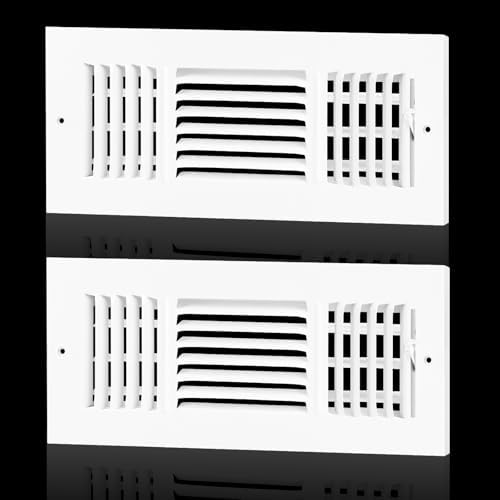 Air Vent Cover for Wall Ceiling for 12x4 Duct Opening, 3 Way Wall Register by EXCELFU