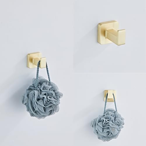Brusehd Light Gold Bathroom Hardware Set 4 Pieces, Towel Bar Set Stainless - Image 5