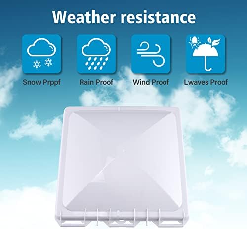 HOMEE Rv Roof Vent Cover Replacement 13 x13 inch Universal White Vent Lid - Image 4