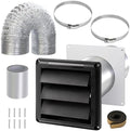 4"Dryer Vent Kit Through Wall w/Hose/Duct Connector/Wall Plate, 9ps Vent Kit by JIANBENKJ