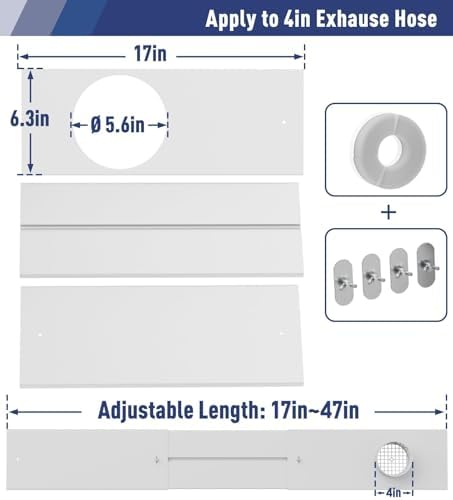 LEOPO 4" Dryer Vent Windows Kit - Image 2