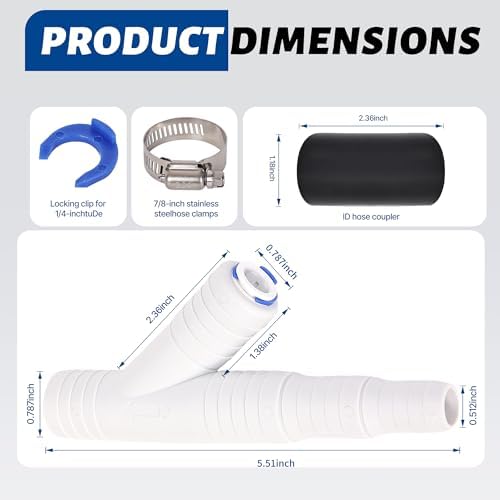 Compatible with WP164020 Dishwasher Drain Hose Adapter Air Gap Kit – Reverse - Image 2