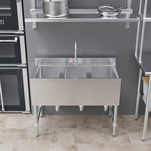 AmGood One Compartment Stainless Steel Under bar Sink - Image 7