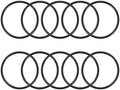 uxcell Nitrile Rubber O-Rings 65mm OD 58mm ID 3.5mm Width, Metric Nitrile by uxcell