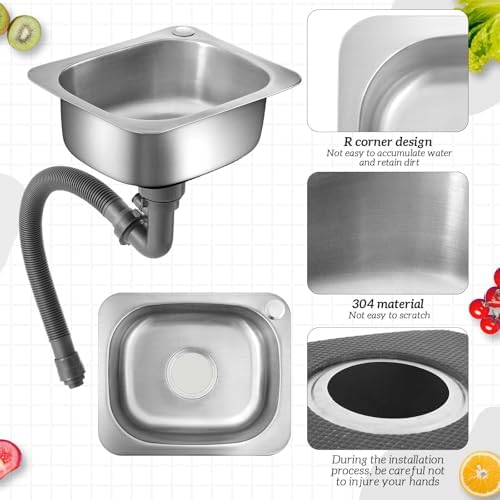 3 Pack Stainless Steel Utility Sink Set - Image 4