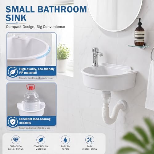 Novabright Wall Mount Small Bathroom Sink - Image 6