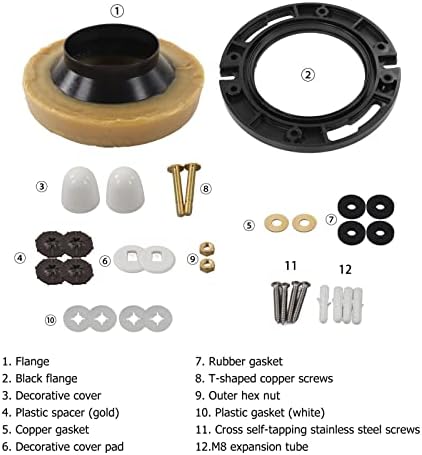 Tiiyee Toilet Wax Ring, Toilet Flange Repair Kit Bowl Wax Seal Replacement - Image 2