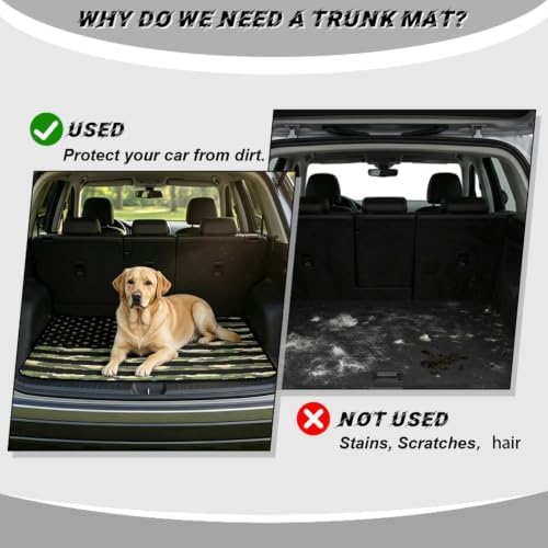 ELEQIN Green Camo American Flag SUV Trunk Mat Cargo Liner - Image 4