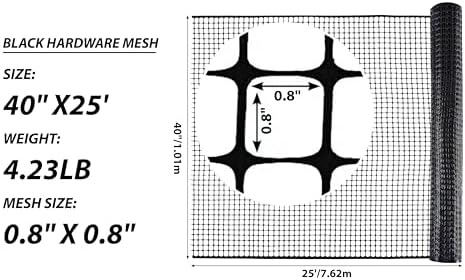 PotatoLife Black Plastic Garden Fence, Hardware Mesh - Image 4