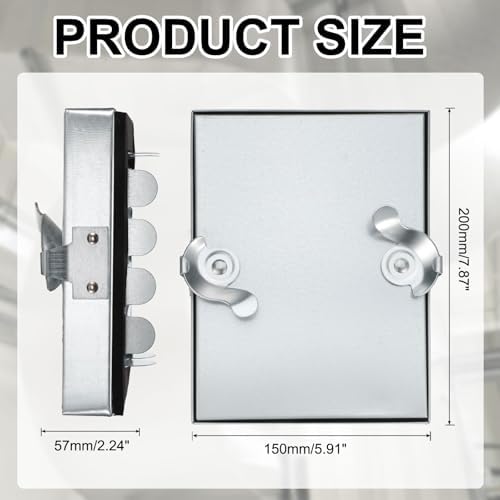 PATIKIL Galvanized Steel Access Panel, 8x6 Inch Insulated HVAC Duct Access Door - Image 2