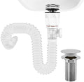 Bathroom White Sink Drain Kit, by Rackickyer