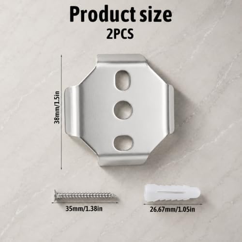 2 Pcs Towel Bar Replacement Parts Bathroom Hardware Bracket - Image 2