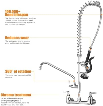 Commercial Sink Faucet with Sprayer - Image 3