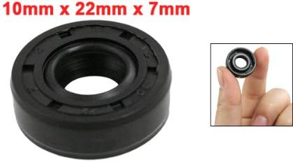 uxcell Metric Rotary Shaft Oil Seal 10x22x7mm TC Double Lips Rubber - Image 2