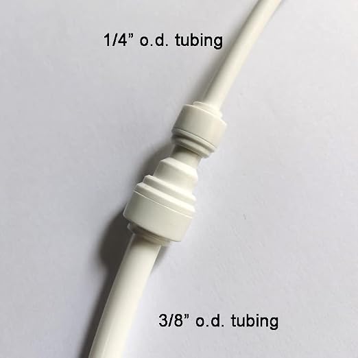 Malida 1/4inch Tube to 3/8inch Tube push fit straight quick connect - Image 2