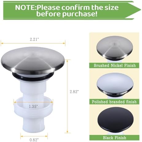 Replacement for Pfister 972098 Push-Seal Drain Assembly - Image 2