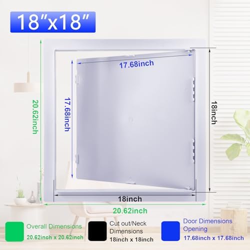 Suteck Access Panel for Drywall 18 x 18 Inch, Ceiling&Plumbing Access Door - Image 2
