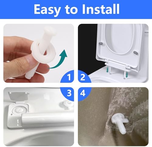 8Pcs Toilet Seat Screws Replacement Kit, Plastic Toilet Seat Hinge Bolts Screws - Image 4