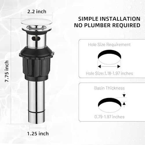 Pop Up Sink Drain Assembly - Image 5