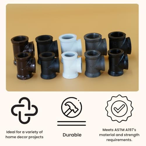 Tee 3/4" Pipe Fitting – Industrial Threaded Black Iron Pipe Fitting - Image 6