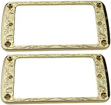 Guyker Metal Flat Humbucker Cover, Pickup Mounting Ring Set by guyker