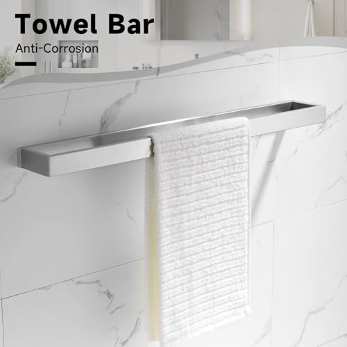 Brushed Nickel Towel Bar Set, 5-Pieces Bathroom Hardware Accessories Set - Image 2