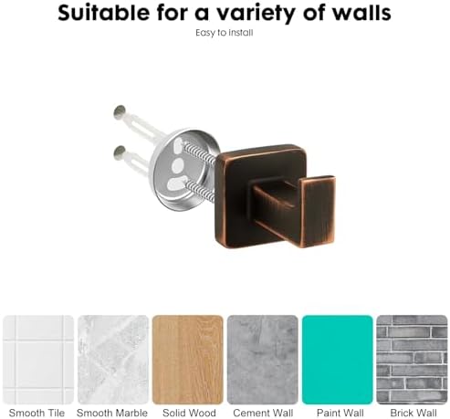 4 Pieces Oil Rubbed Bronze Bathroom Hardware Accessories, Include Hand Towel - Image 6