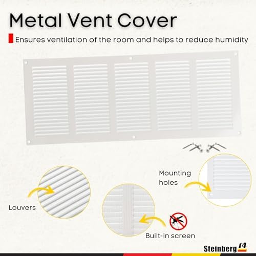 Steinberg14 White Vent Cover 18x6 - Image 2