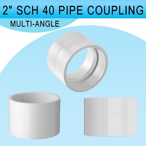 Asterbacks 2 inch PVC Pipe Coupler Schedule 40 White Coupling Pipe Fittings - Image 6