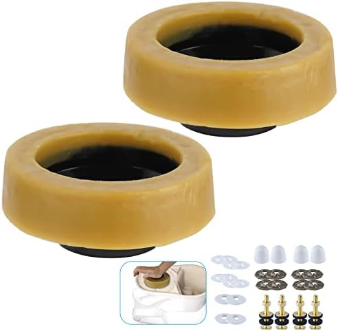Hibbent 2 Pcs Toilet Wax Ring, Toilet Bowl Wax Seal Kit by Hibbent