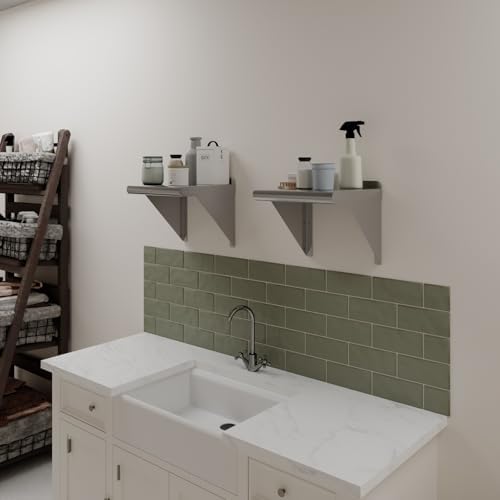 AmGood 12 in. x 12 in. Stainless Steel Wall Shelf | NSF Certified | Appliance & - Image 2