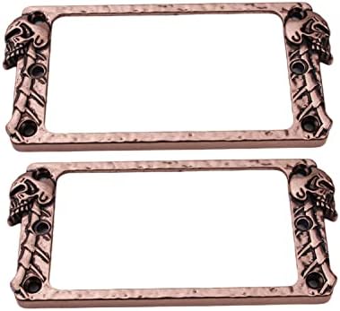 Guyker Metal Flat Humbucker Cover, Pickup Mounting Ring Set by guyker