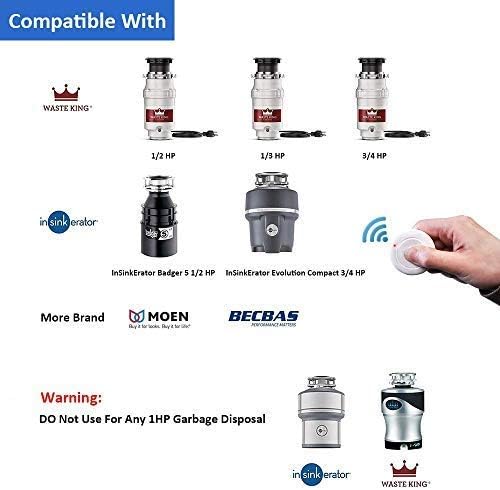 Garbage Disposal Wireless Switch Kit No Drilling On Sink Top, Remote Control - Image 5